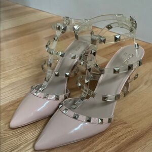 Mix No. 6 Cream Studded Heels